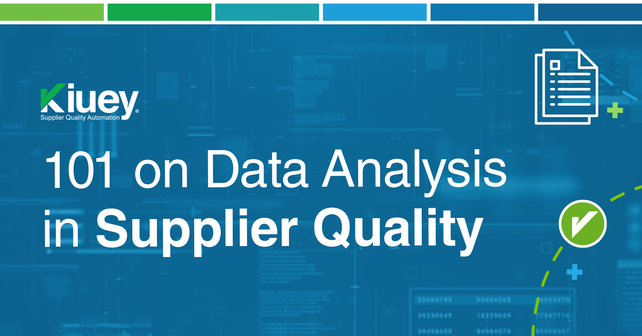 101 on Data Analysis in Supplier Quality